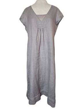 Eileen Fisher Irish Linen Dress Size S Lagenlook Lightweight Sustainable Coastal